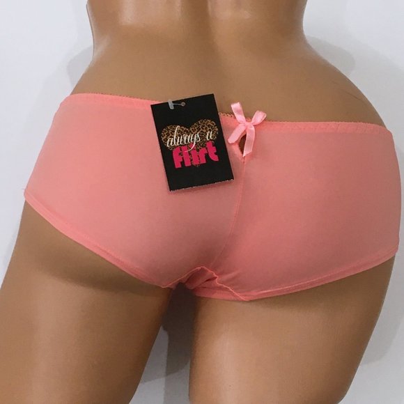 Stretchy Lightweight Panties with Bow Back-Peach - Picture 1 of 3